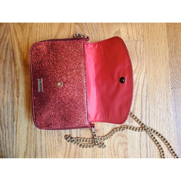 Jimmy Choo Parfums Red Sparkly Purse With Chain Strap - Picture 9 of 11